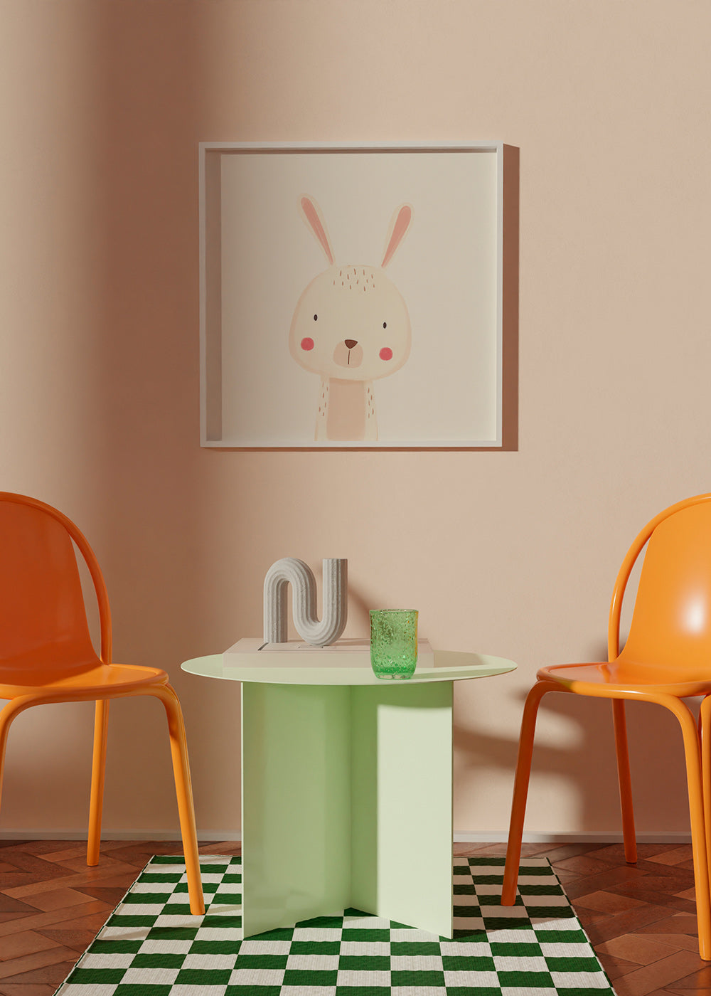 Kinderposter met schattig konijn