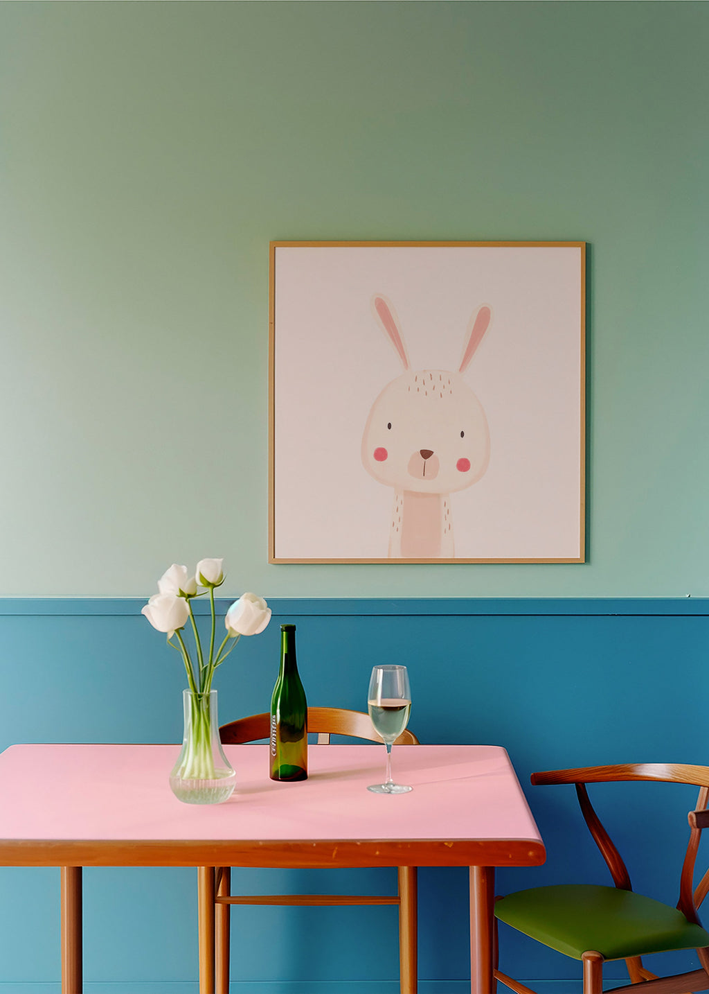 Kinderposter met schattig konijn