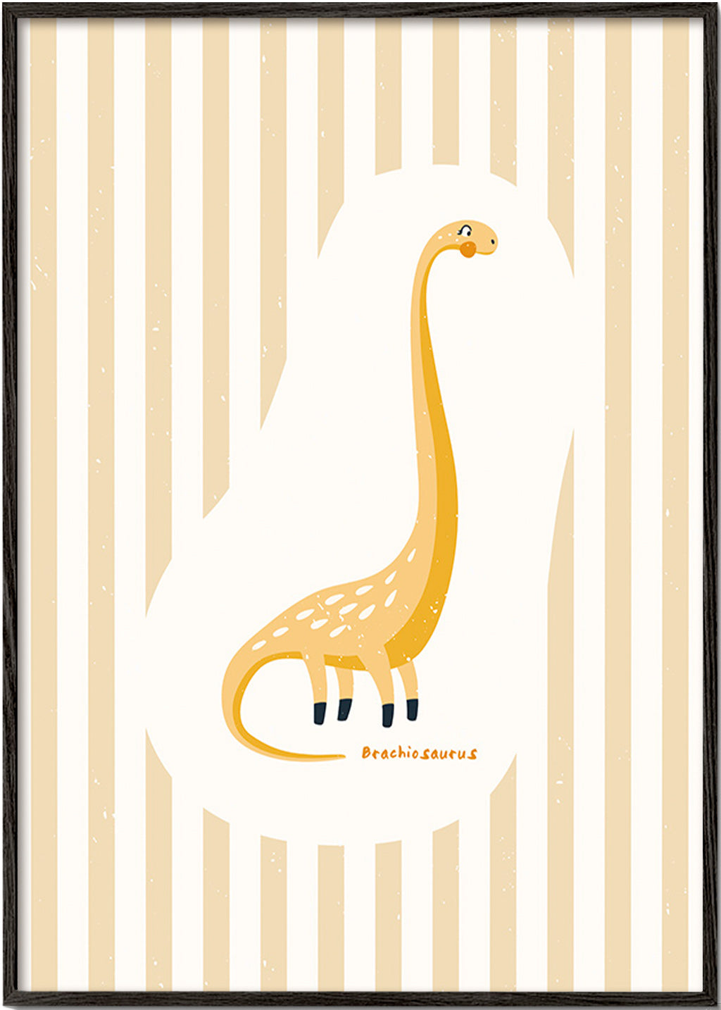 Kinderposter Brachiosaurus geel