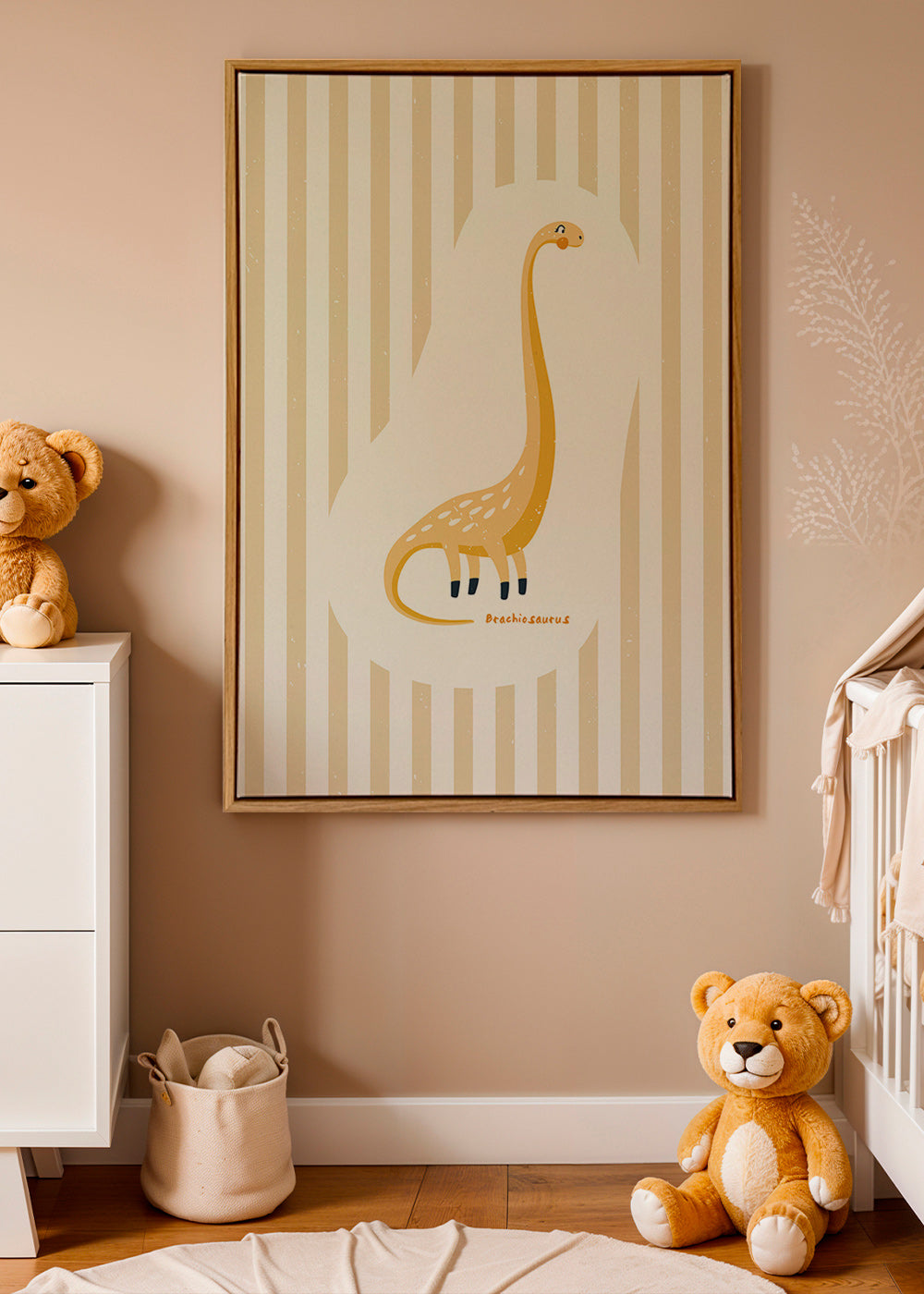 Kinderposter Brachiosaurus geel