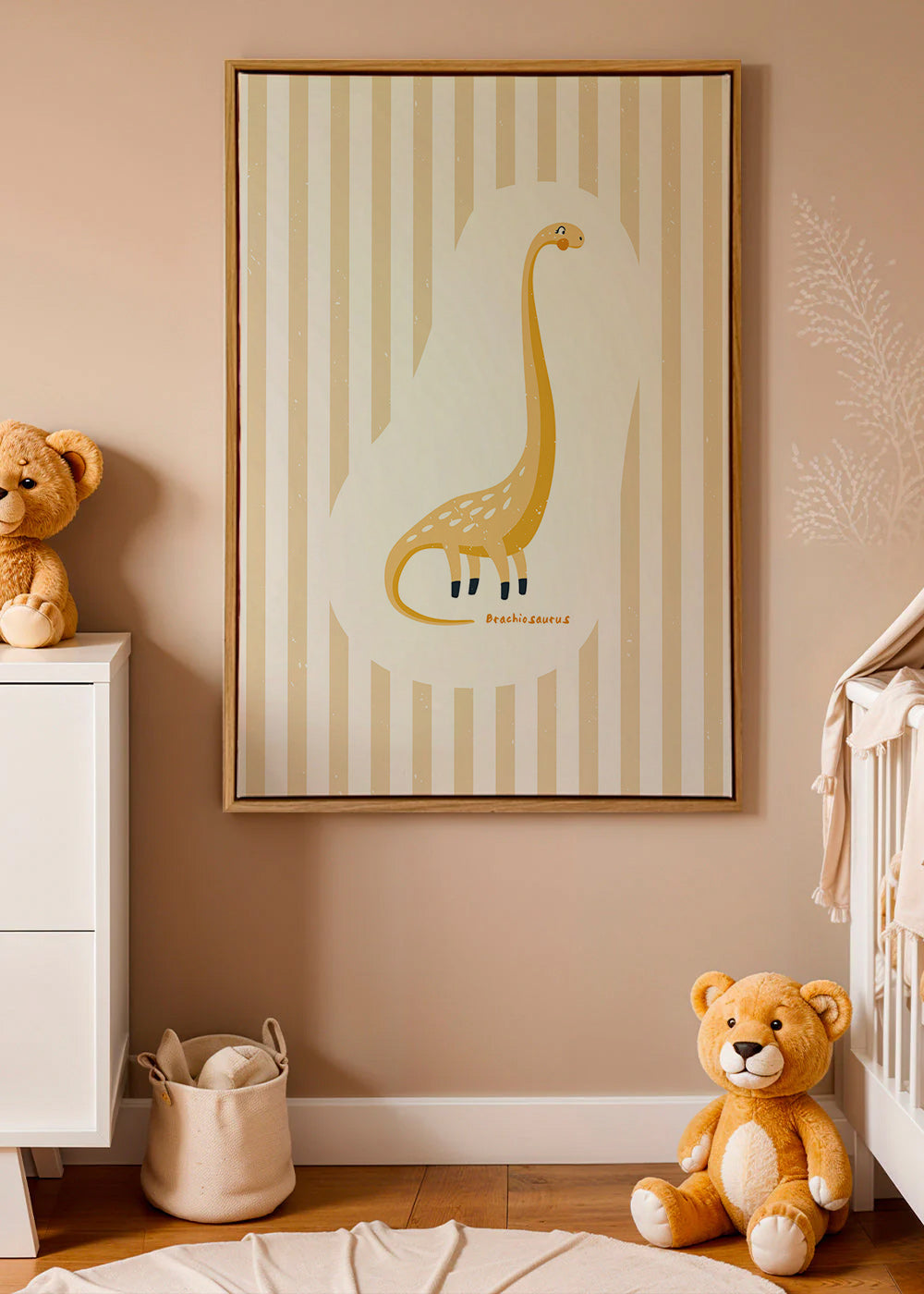 Kinderposter Brachiosaurus geel