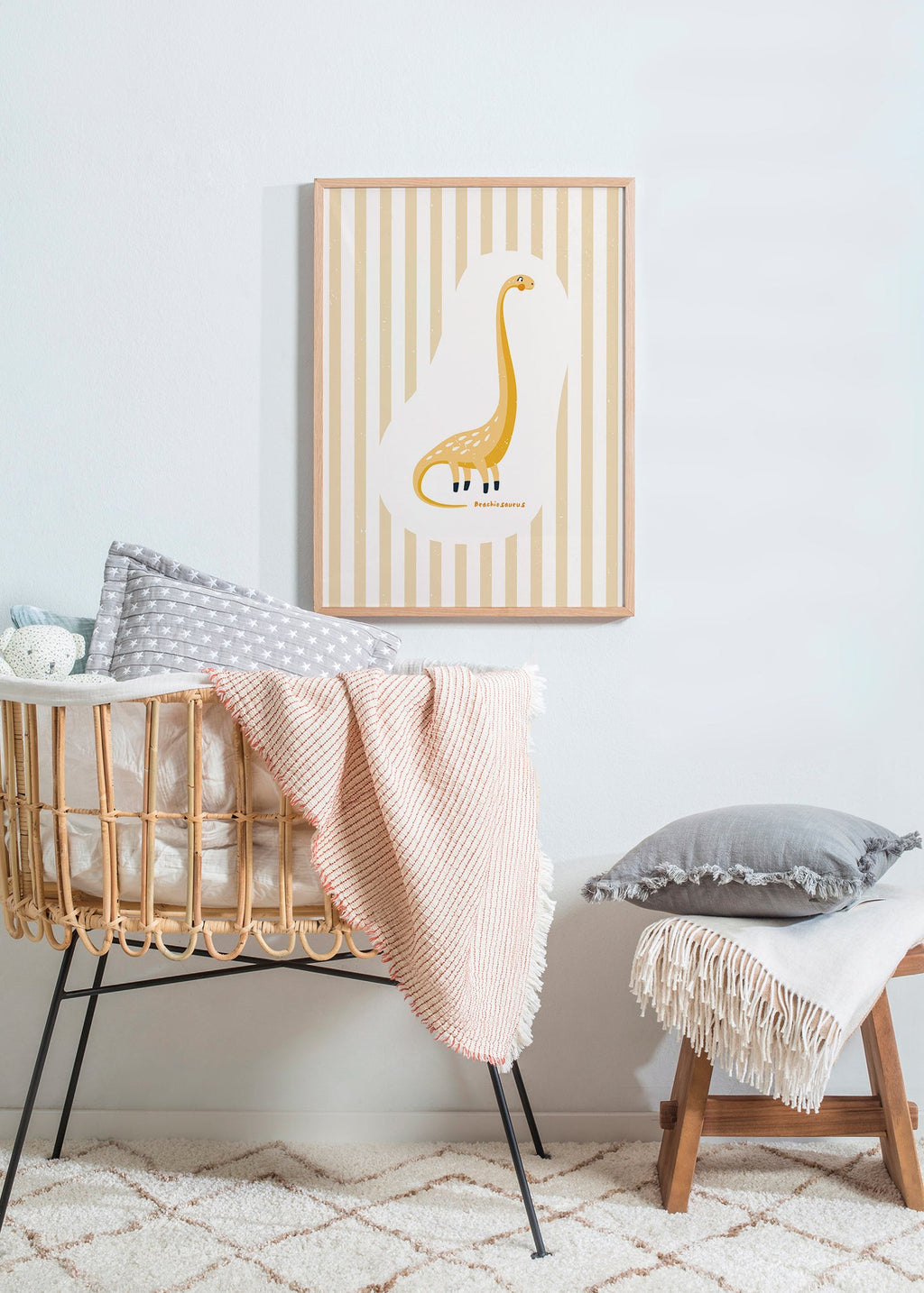 Kinderposter Brachiosaurus geel
