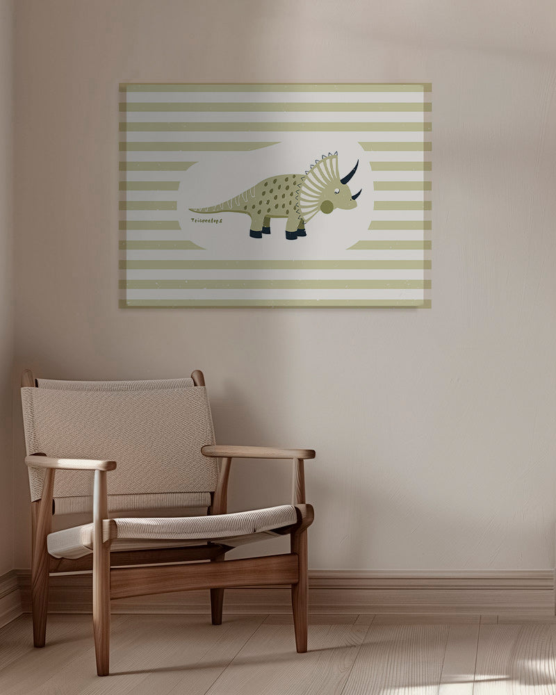 Kinderposter Triceratops groen