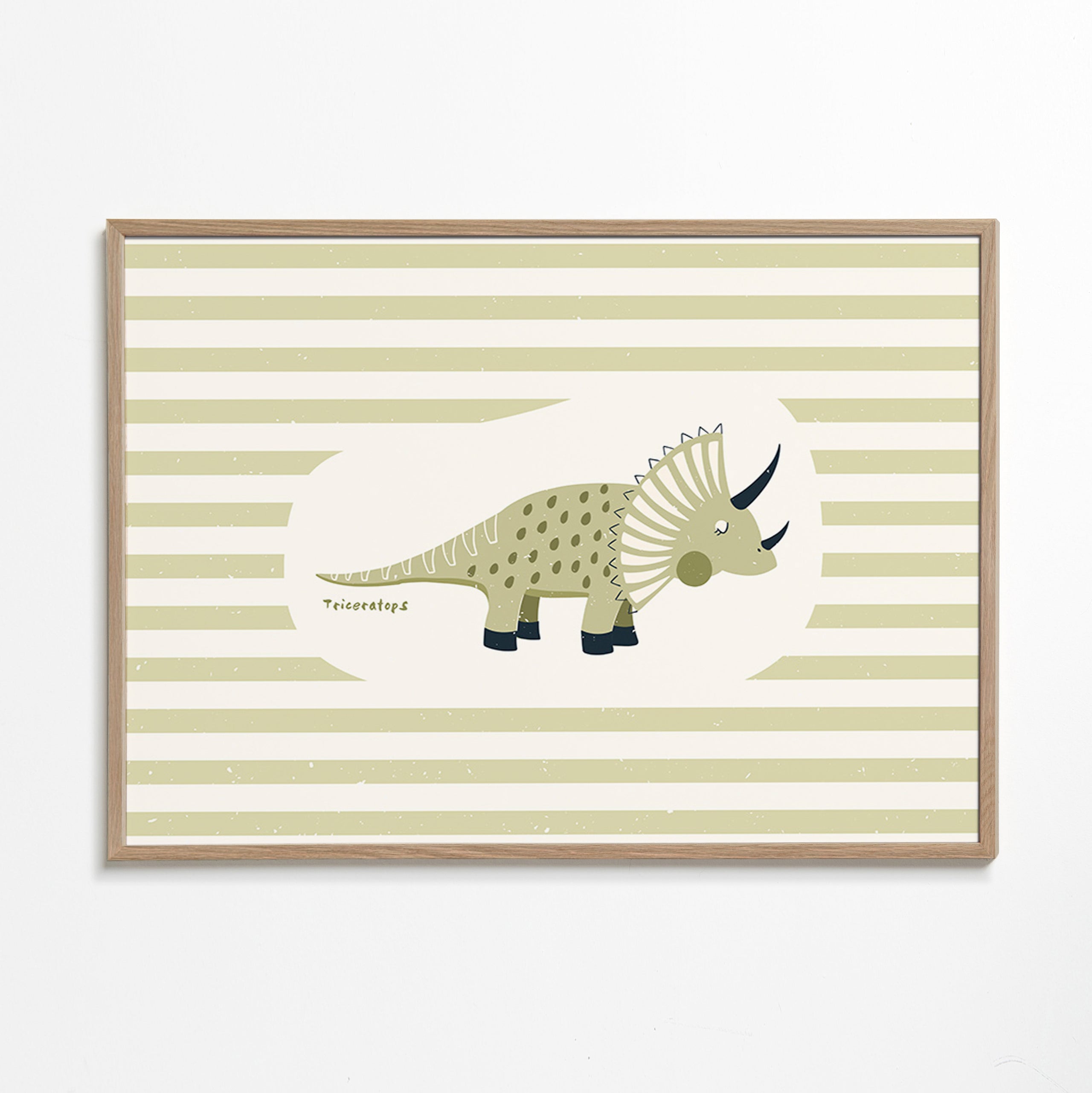 Kinderposter Triceratops groen