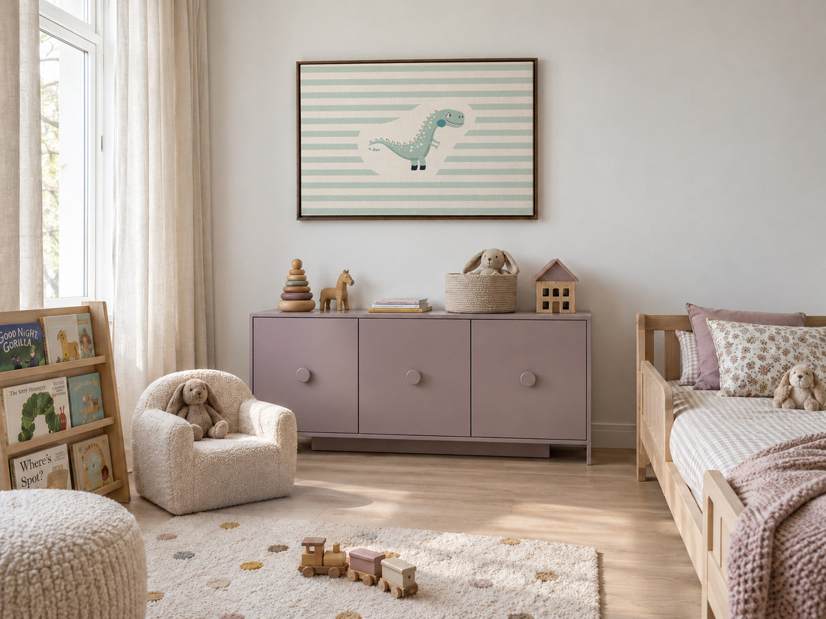 Dino T-Rex - Framed canvas in an interior