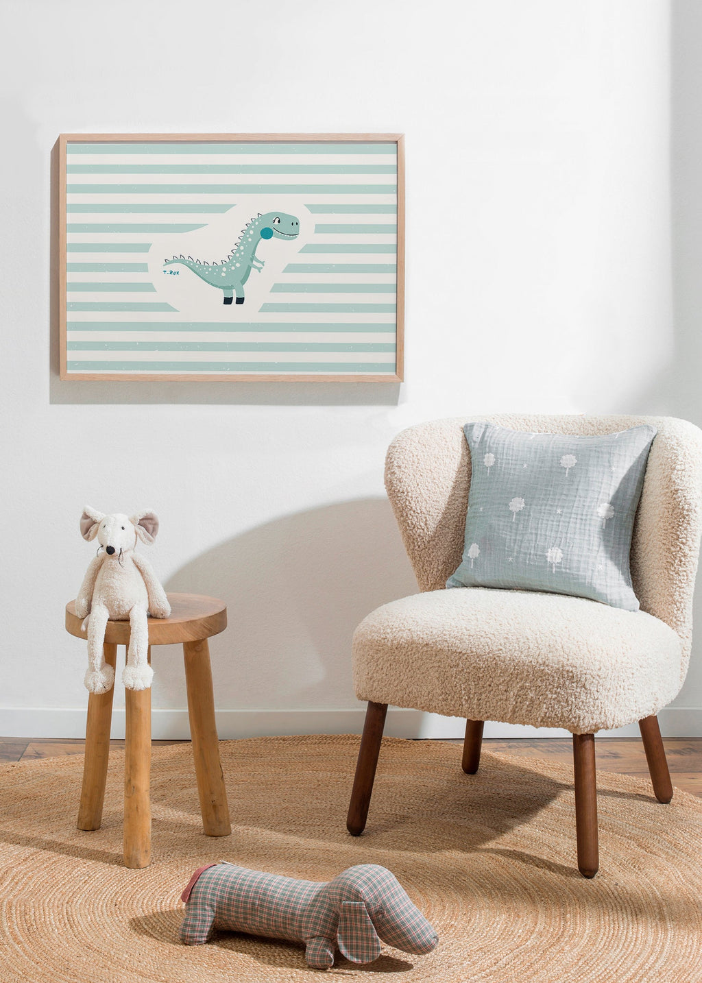 Kinderposter T-Rex grappig