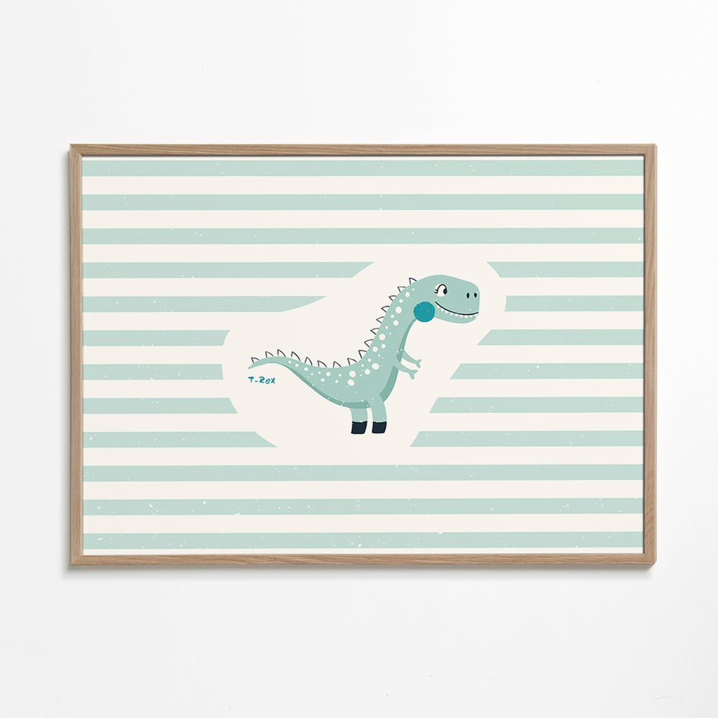 Kinderposter T-Rex grappig