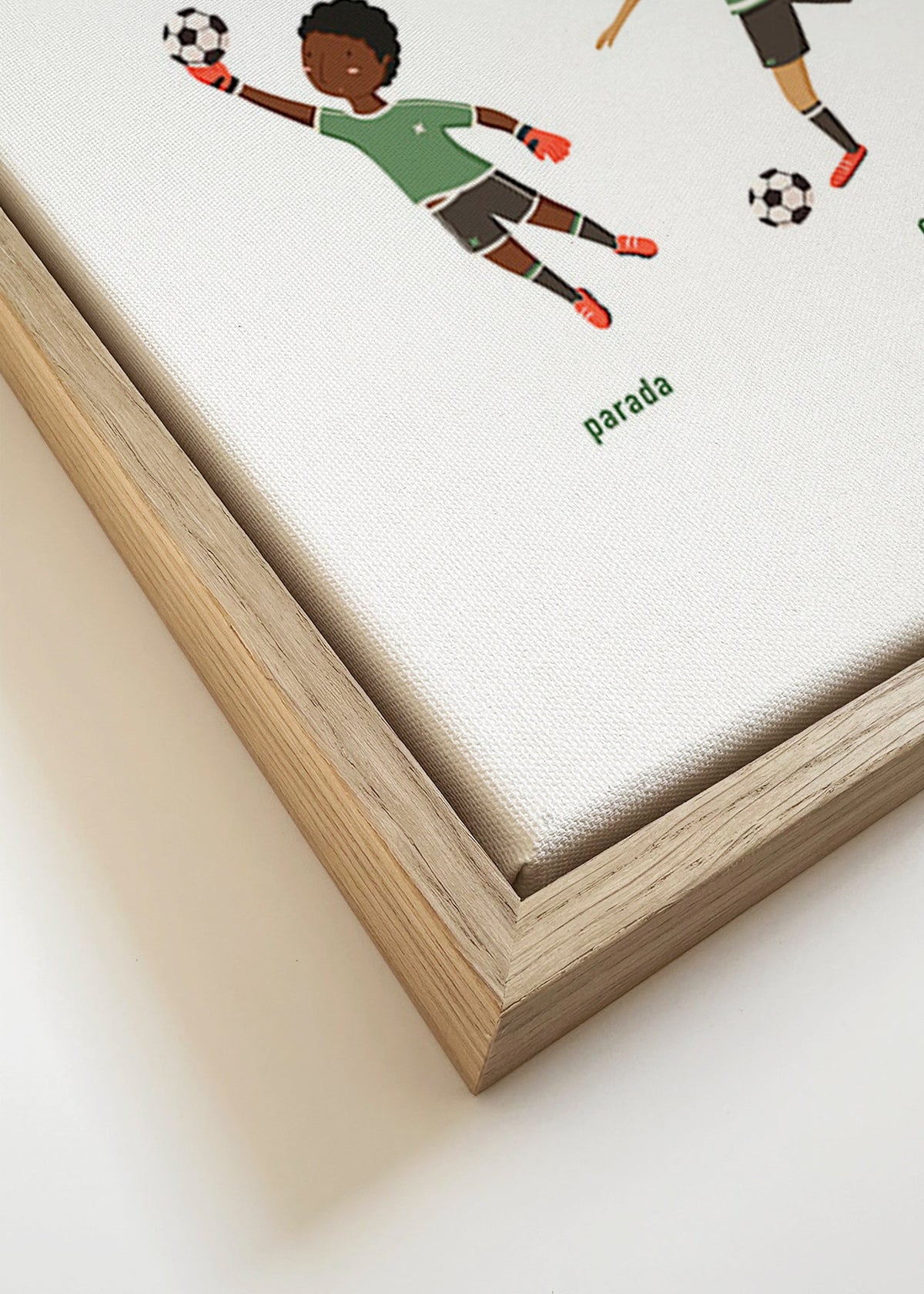 Sportkunst met vijf voetbalposes