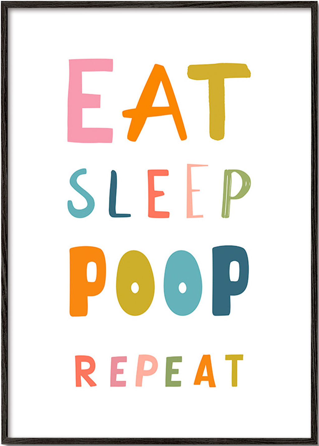 Speels typografisch kinderprint
