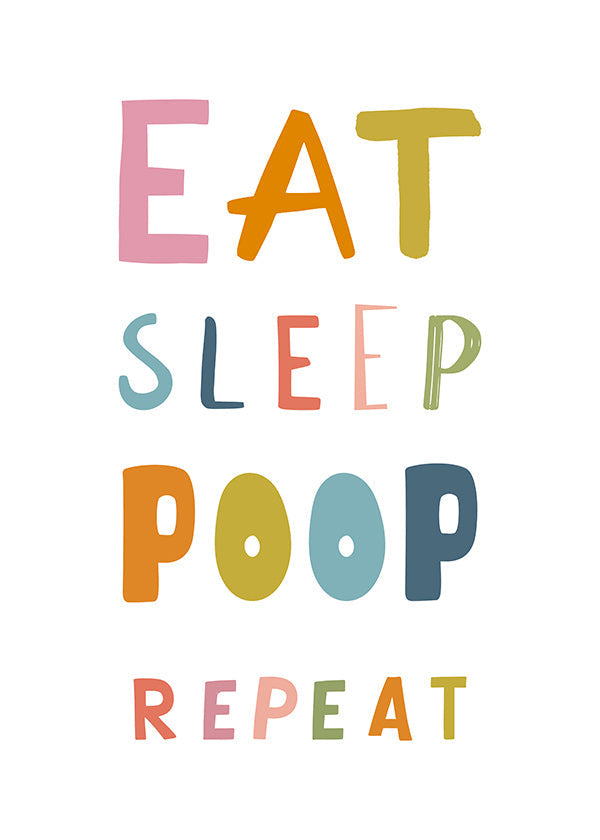 Speels typografisch kinderprint