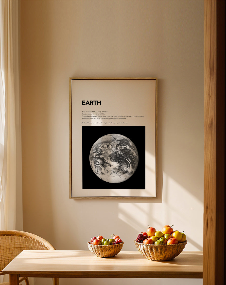 Earth - Framed canvas in an interior