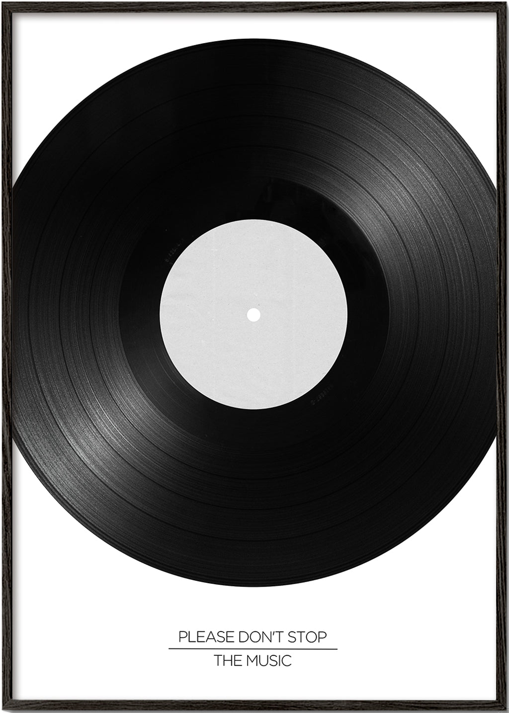 Vinylfoto met typografische tekst
