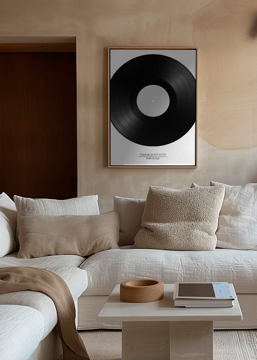 Vinylfoto met typografische tekst