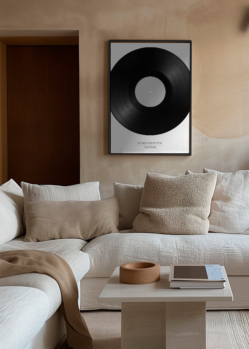 Vinylfoto met typografische tekst