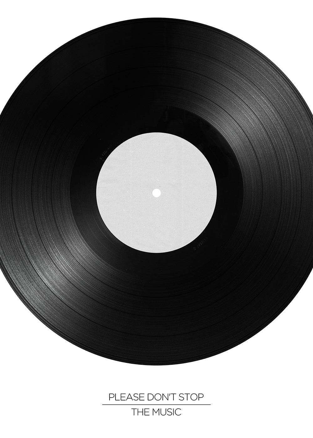 Vinylfoto met typografische tekst