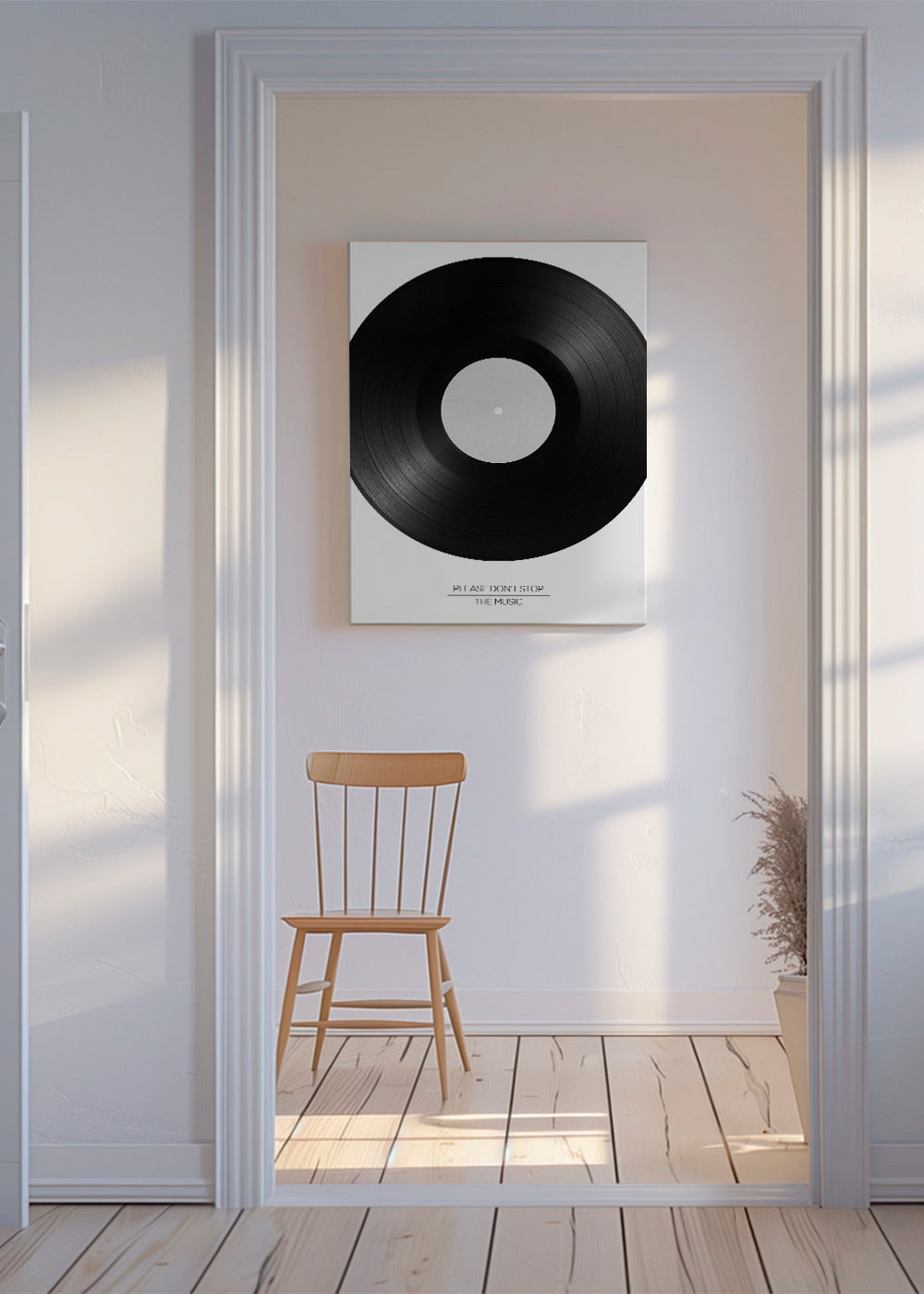 Vinylfoto met typografische tekst