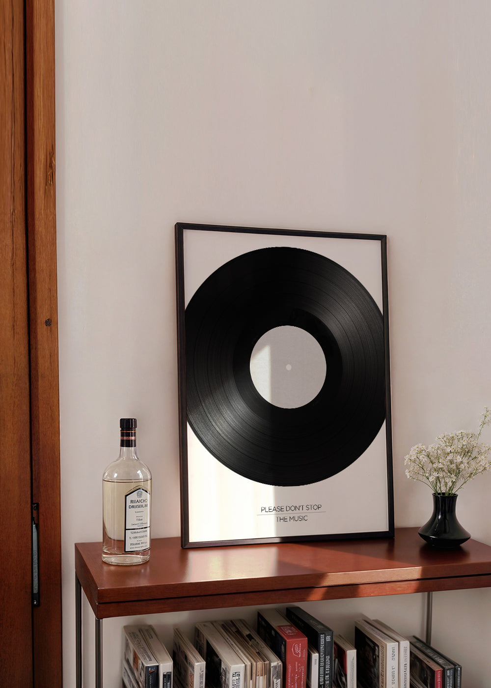 Vinylfoto met typografische tekst