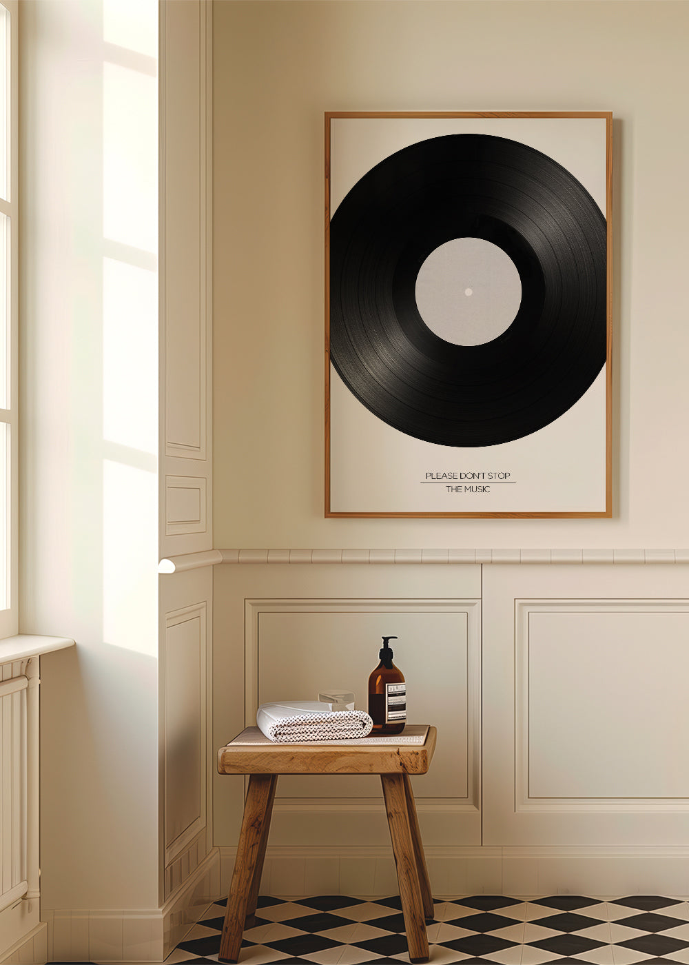Vinylfoto met typografische tekst