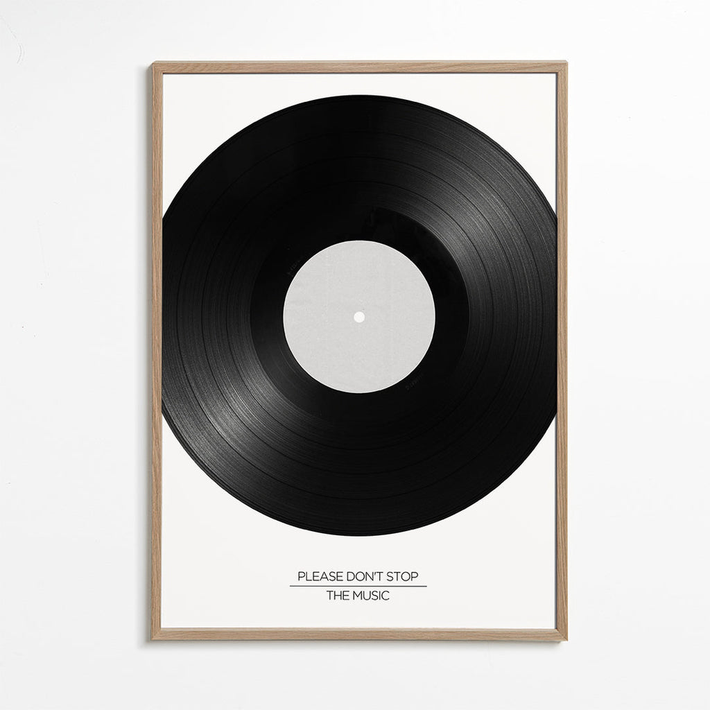 Vinylfoto met typografische tekst