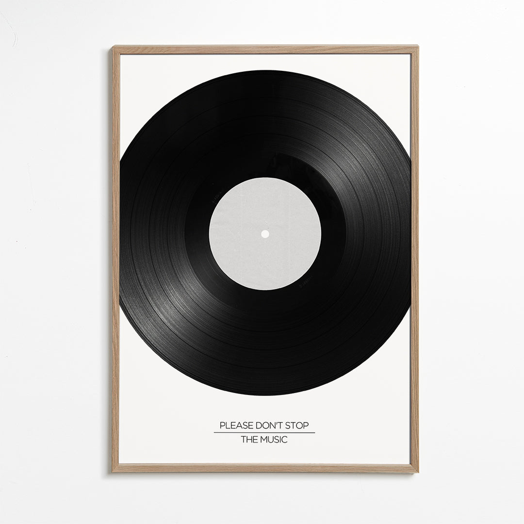 Vinylfoto met typografische tekst