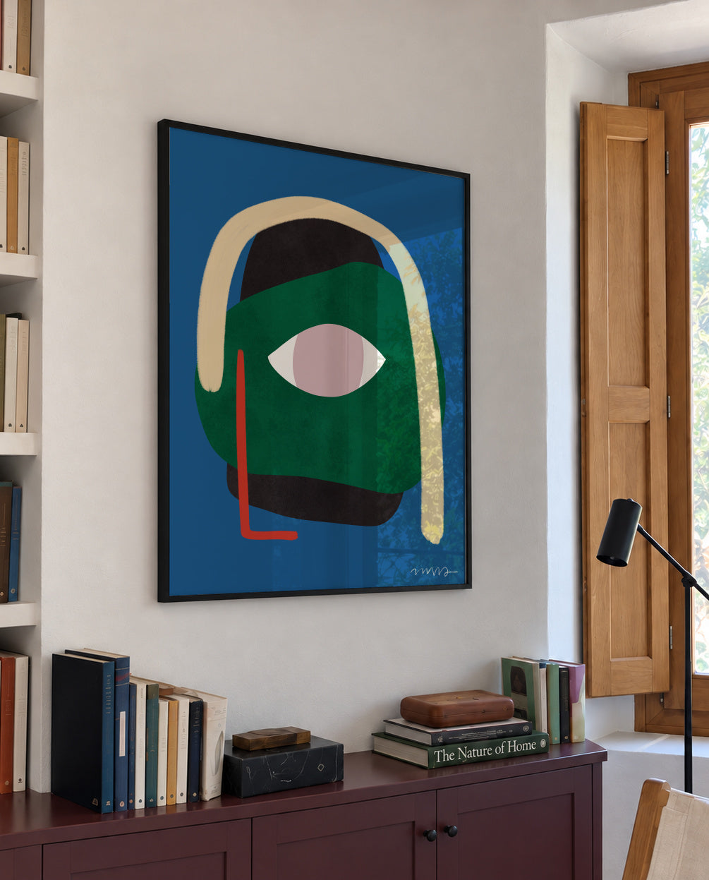 Green Woman - Framed poster in an interior