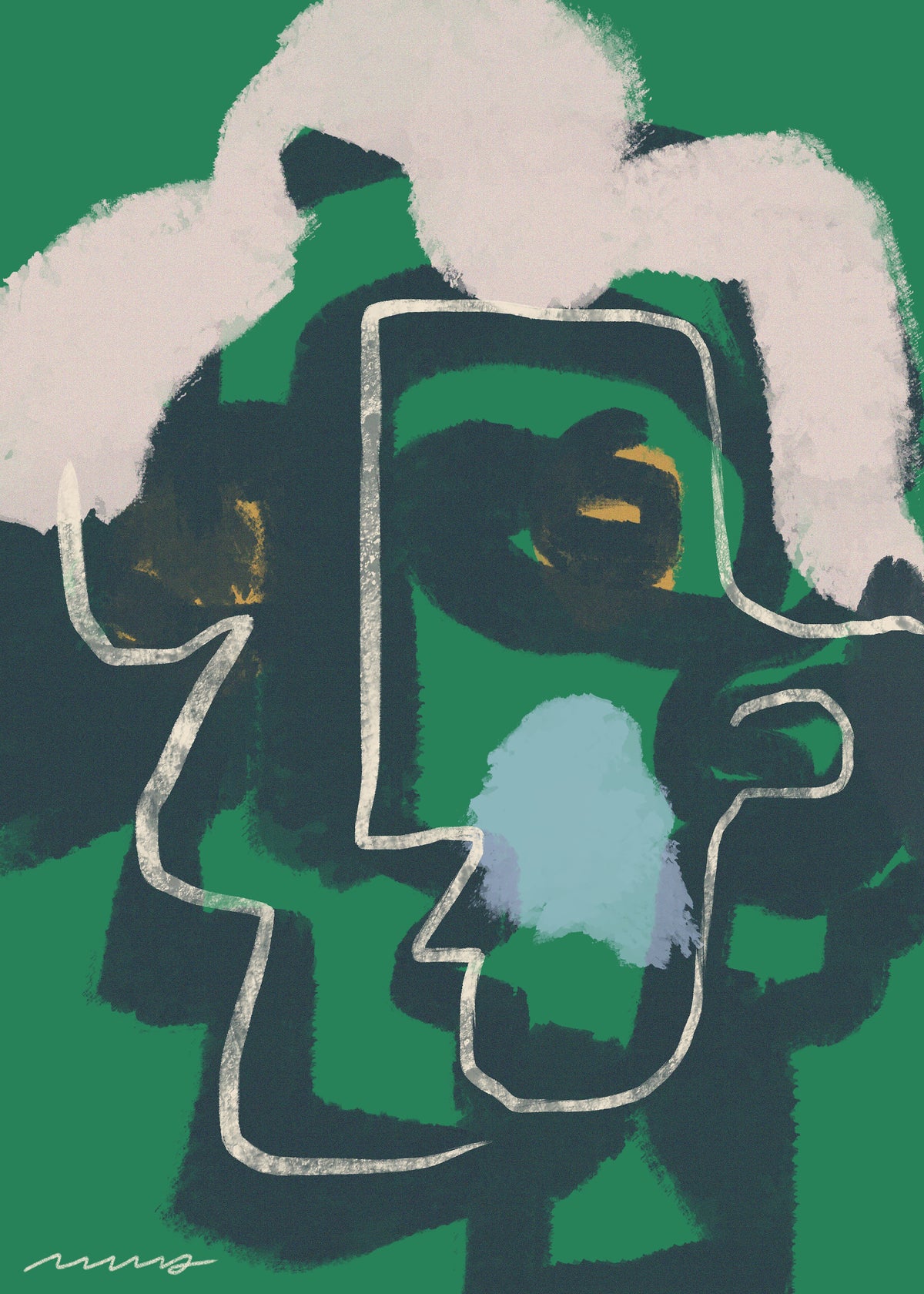 Corrupted Portrait 01 - Unframed art print