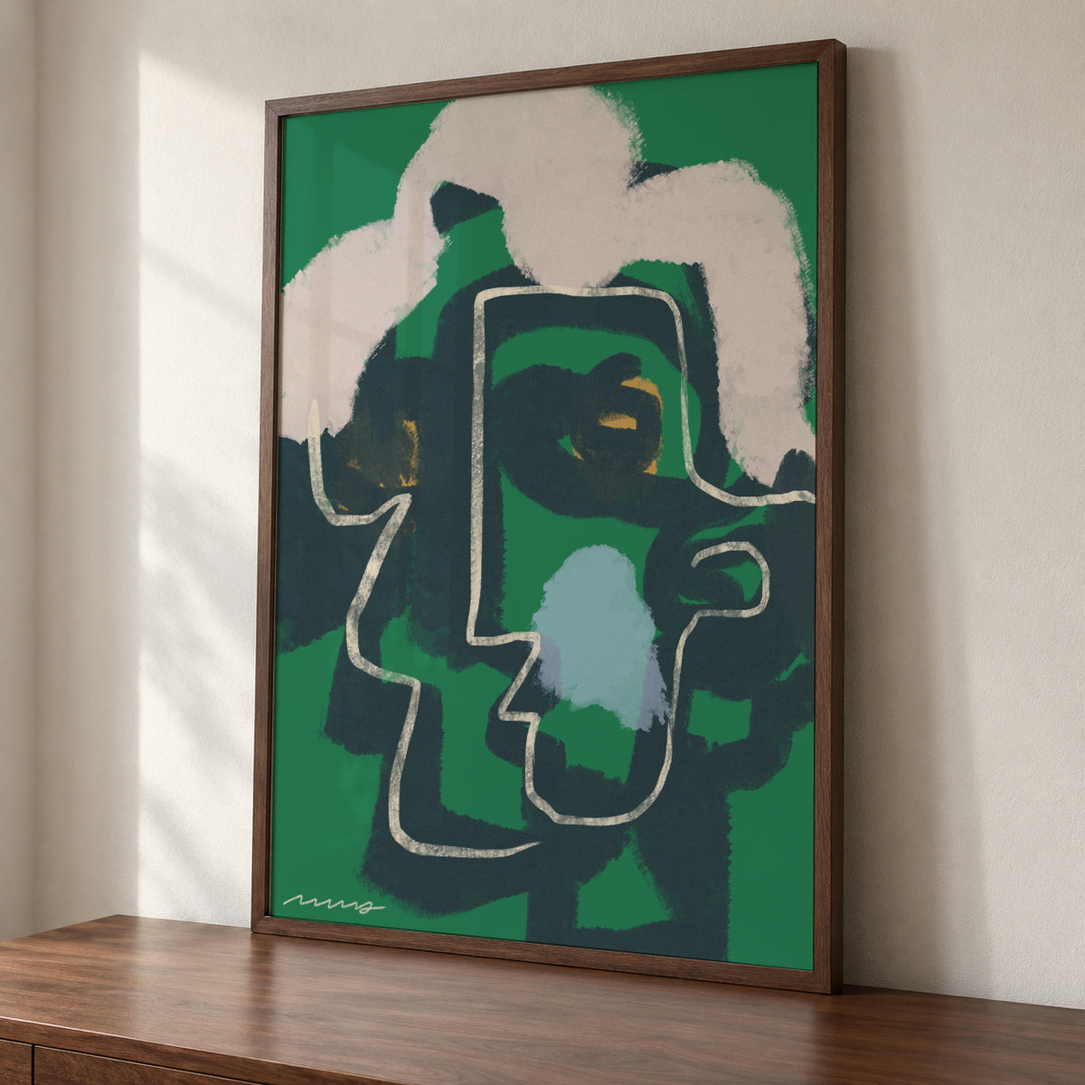 Corrupted Portrait 01 - Framed poster detail