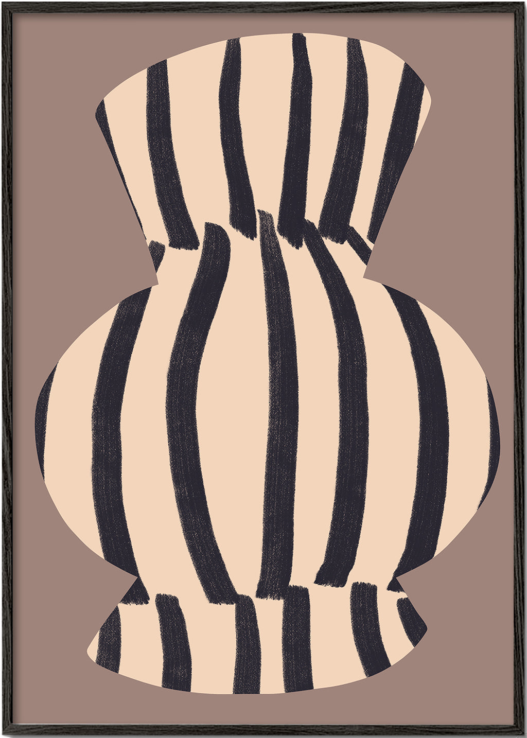 Minimalistisch ontwerp gestreepte vaas
