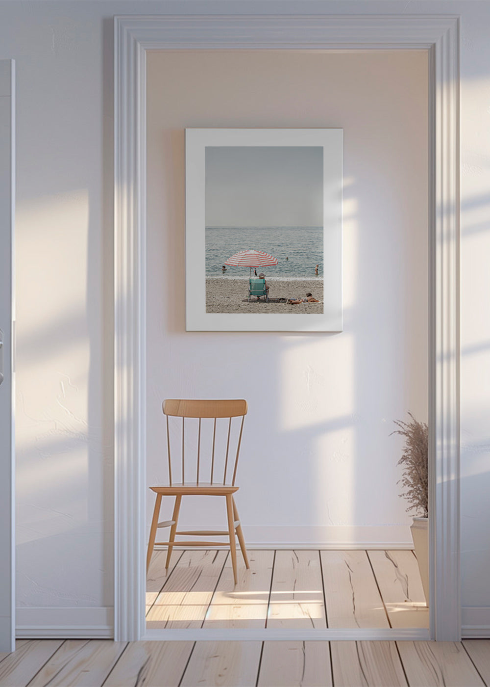 Landschap kunst: parasol op het strand