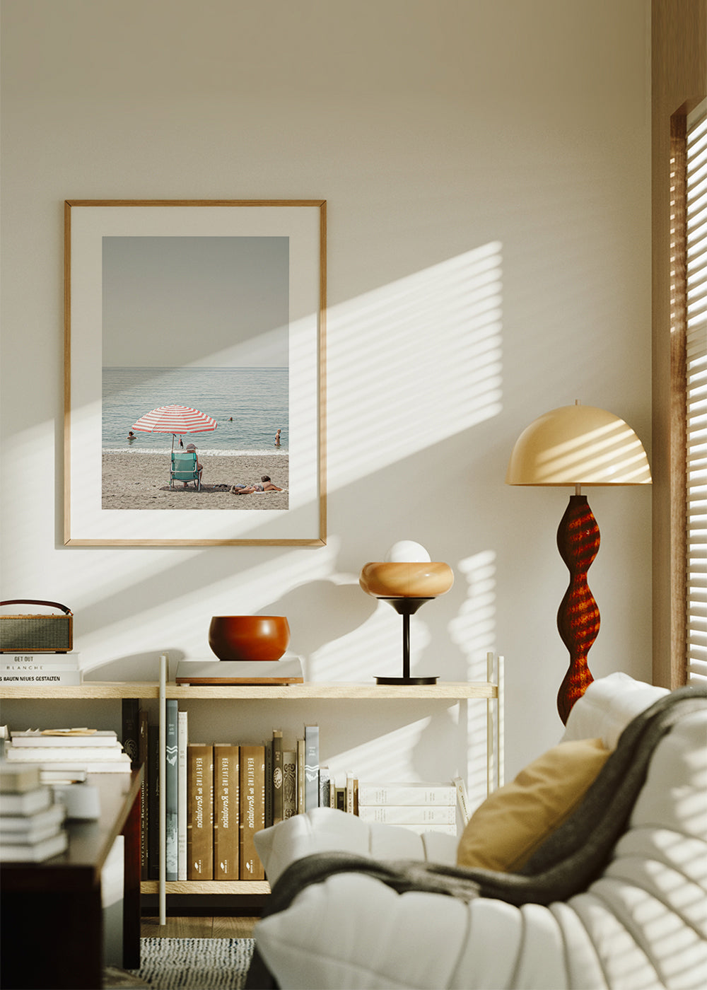 Landschap kunst: parasol op het strand