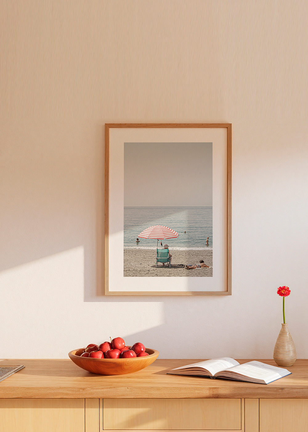 Landschap kunst: parasol op het strand