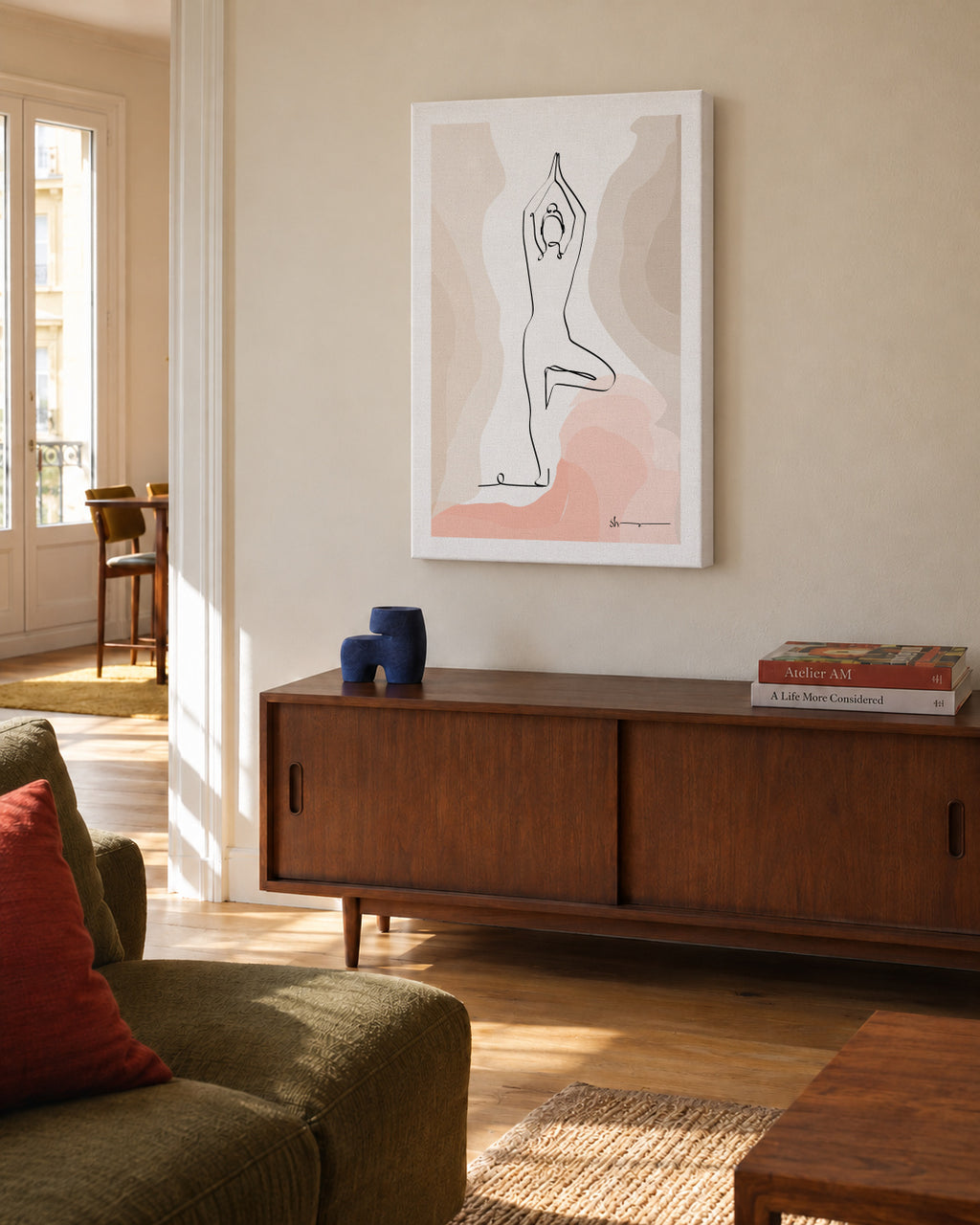 Tree Pose - Vrikshasana - Unframed canvas in an interior