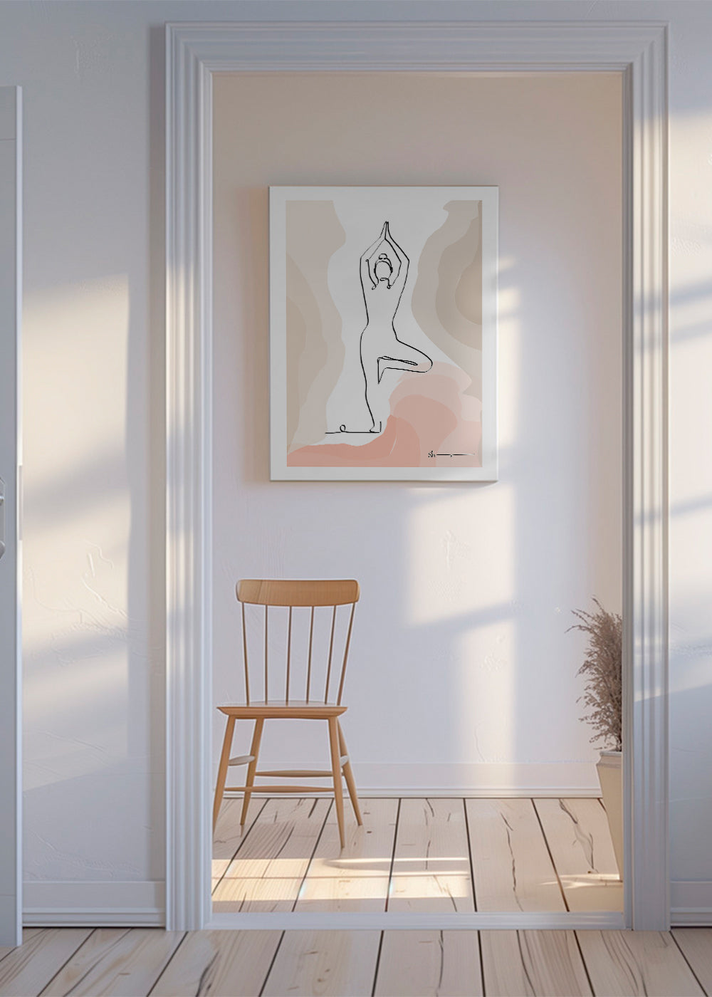Rustgevend design: silhouet in boomhouding
