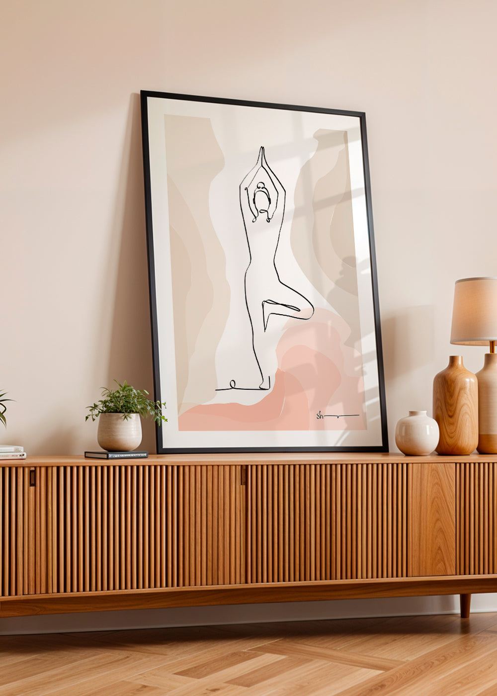 Rustgevend design: silhouet in boomhouding