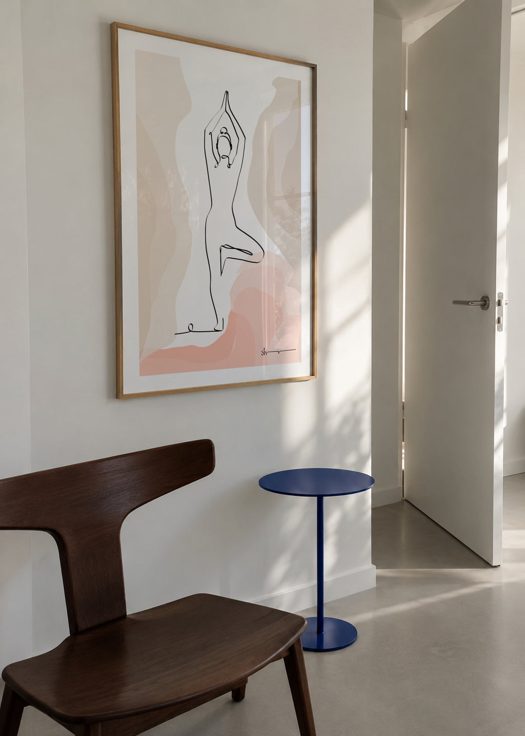 Tree Pose - Vrikshasana - Framed poster in an interior