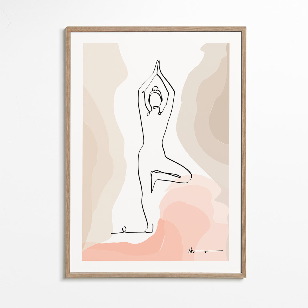 Rustgevend design: silhouet in boomhouding