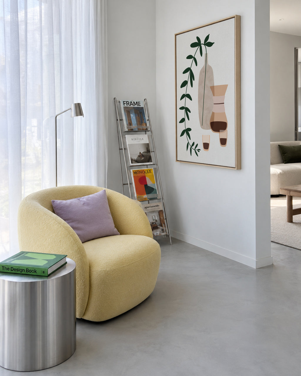 Boho coffee for two - Framed canvas in an interior