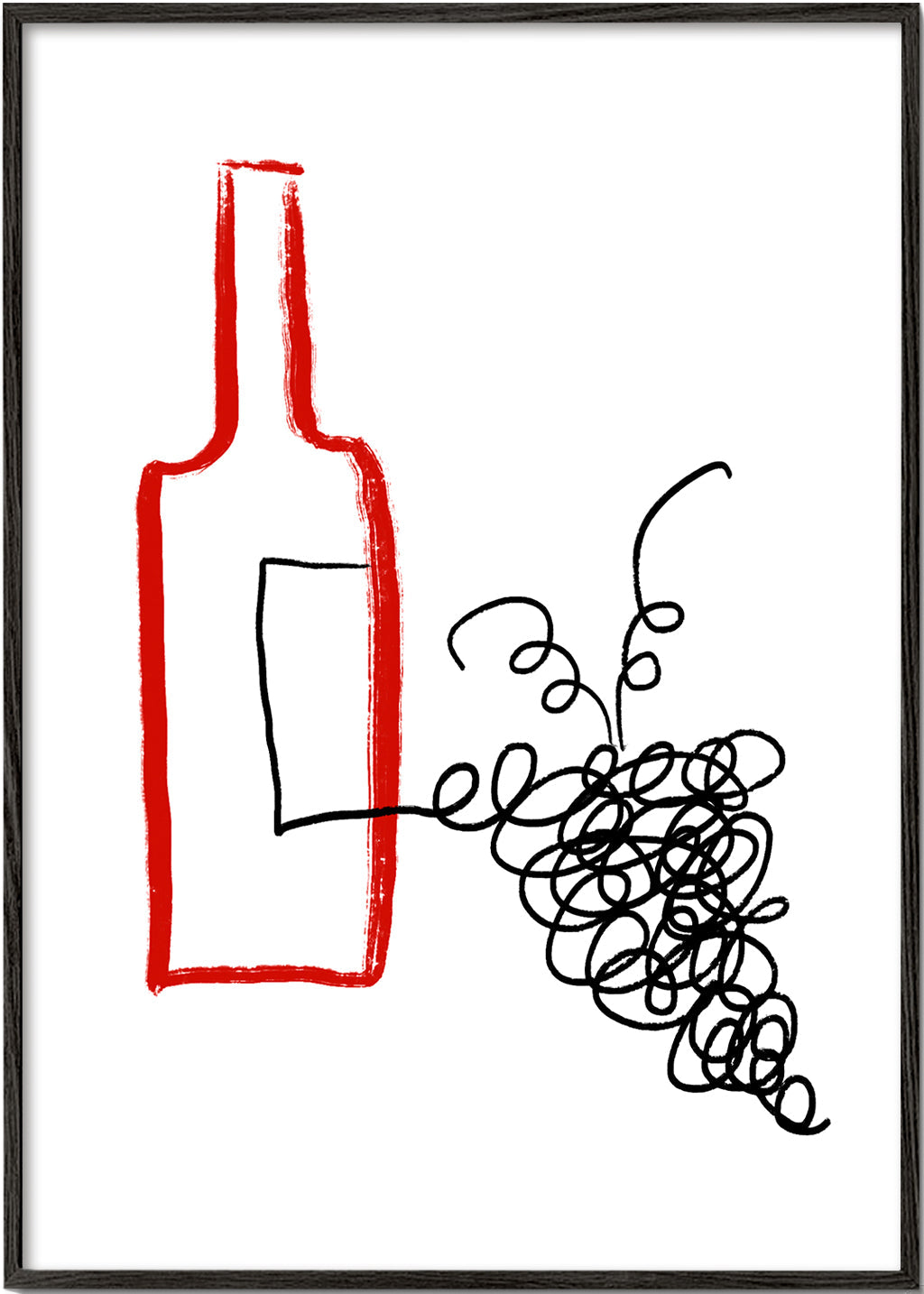 Keuken kunst fles en gestileerde tros