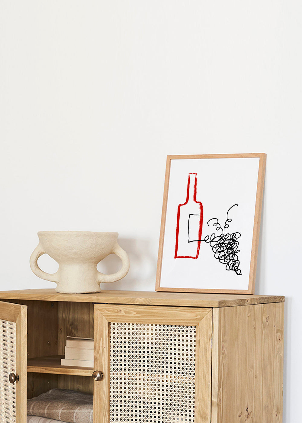 Keuken kunst fles en gestileerde tros