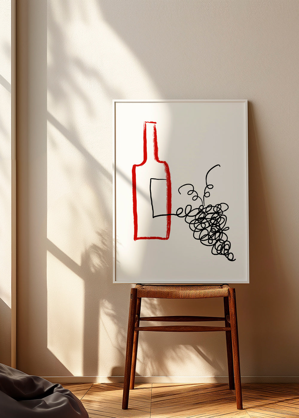 Keuken kunst fles en gestileerde tros