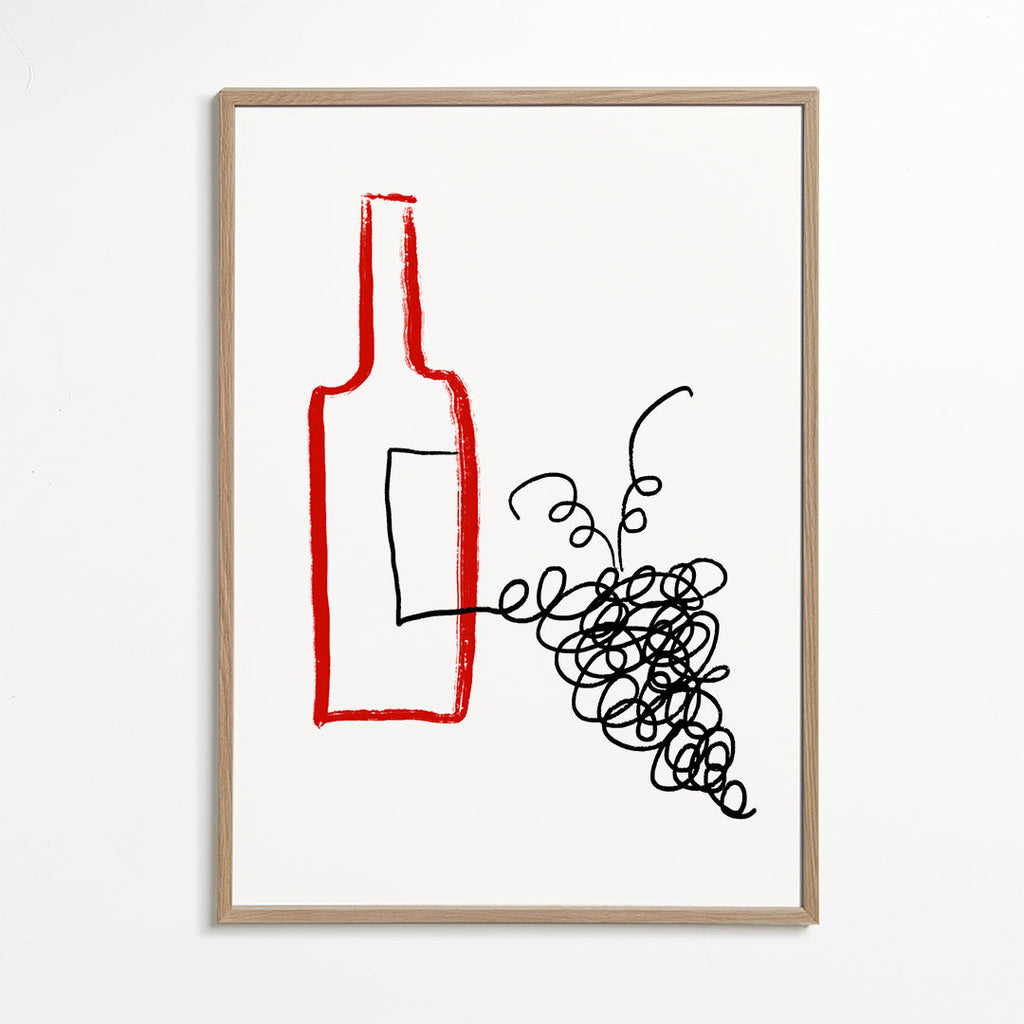 Keuken kunst fles en gestileerde tros