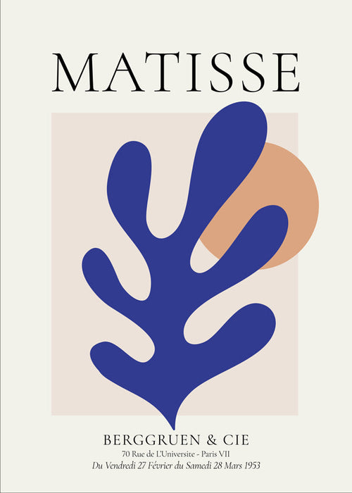 Illustratie Matisse blauw blad