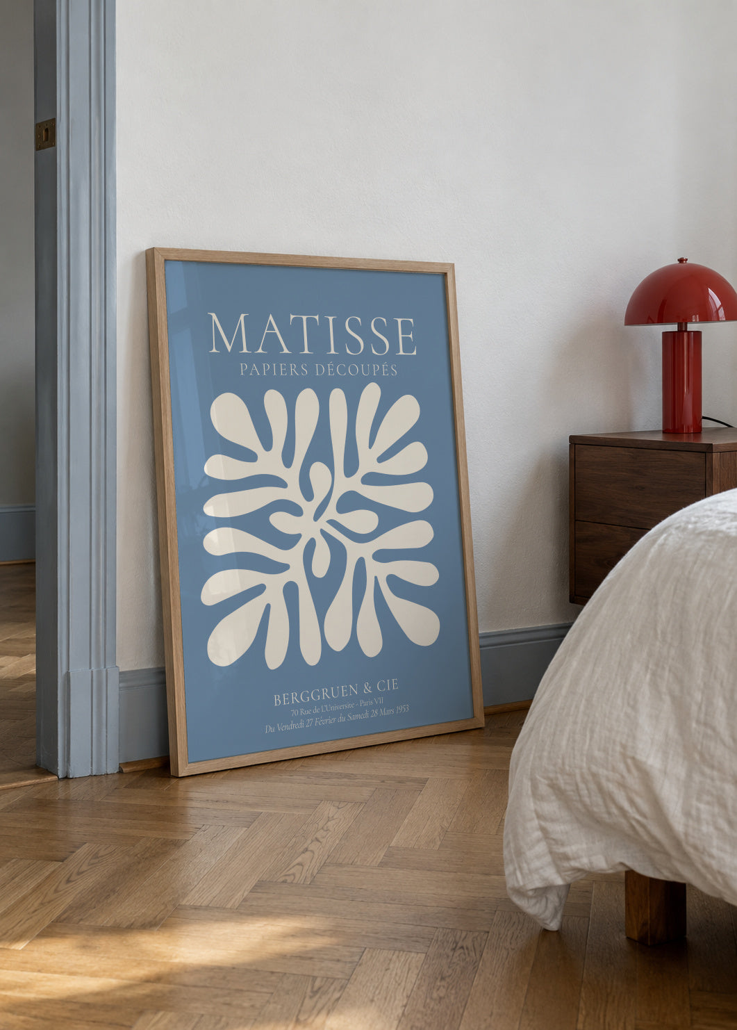 Henri Matisse BLUE papiers découpés I - Framed poster in an interior