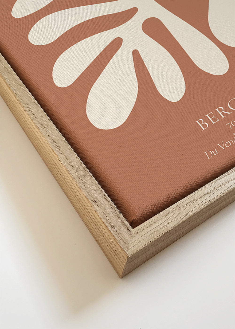 Botanische print Matisse: organische uitknipsels op terracotta