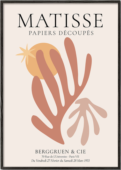 Botanische print Matisse knipsels warme tonen