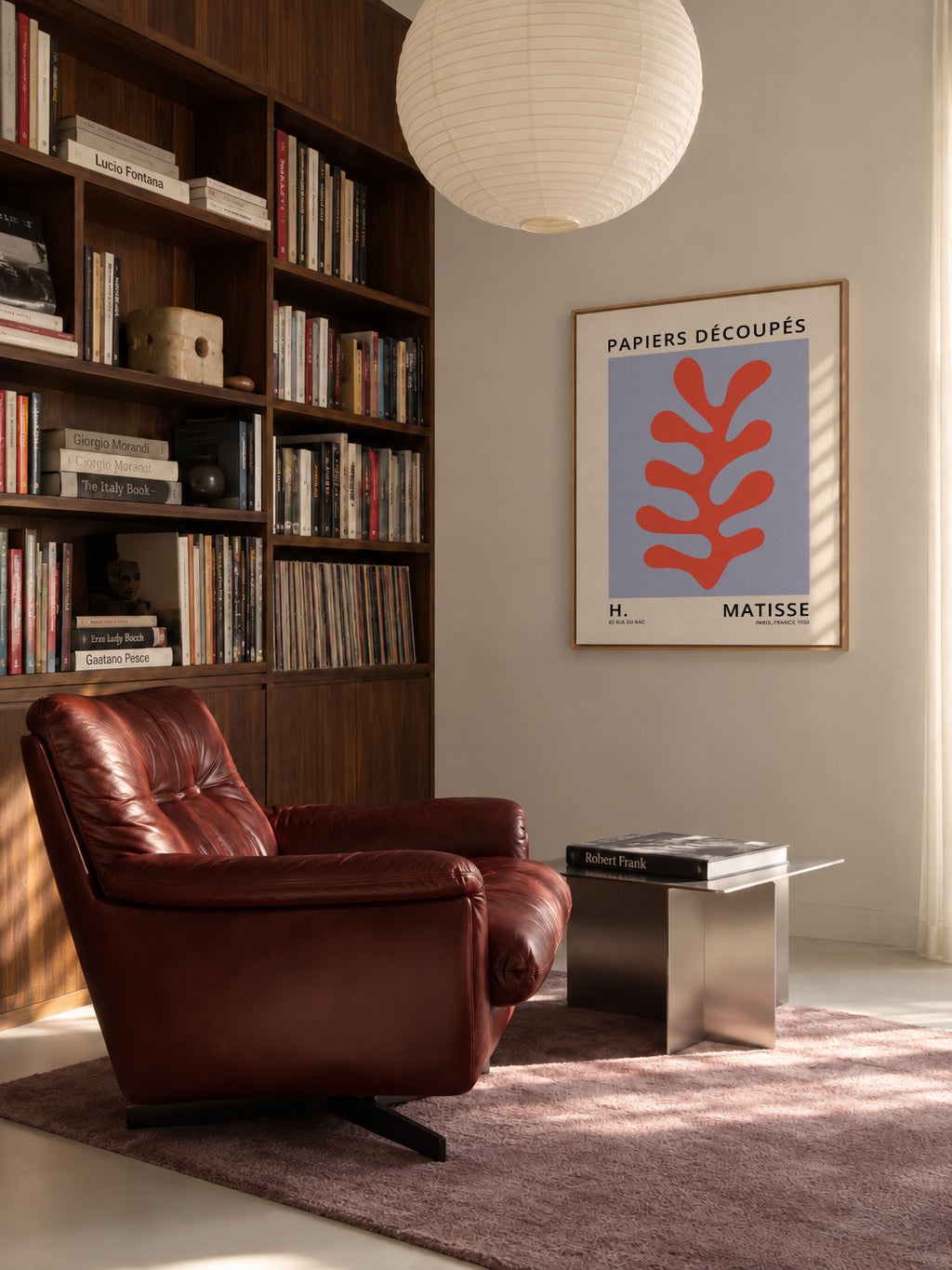 Henri Matisse papiers découpés X - Framed canvas in an interior