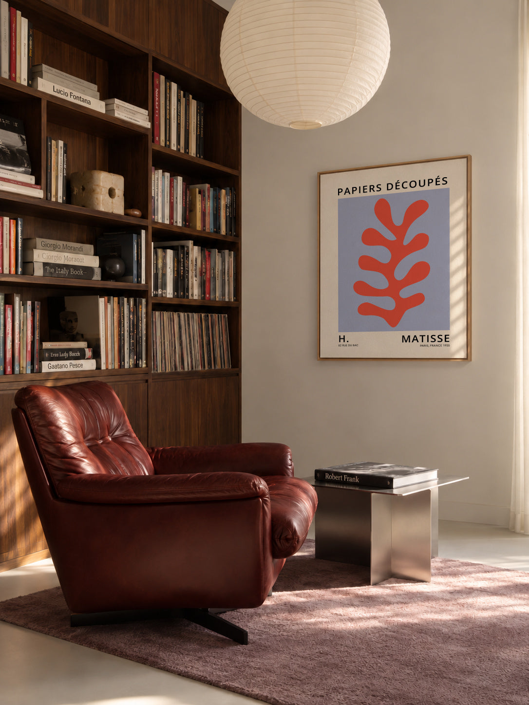 Henri Matisse papiers découpés X - Framed canvas in an interior