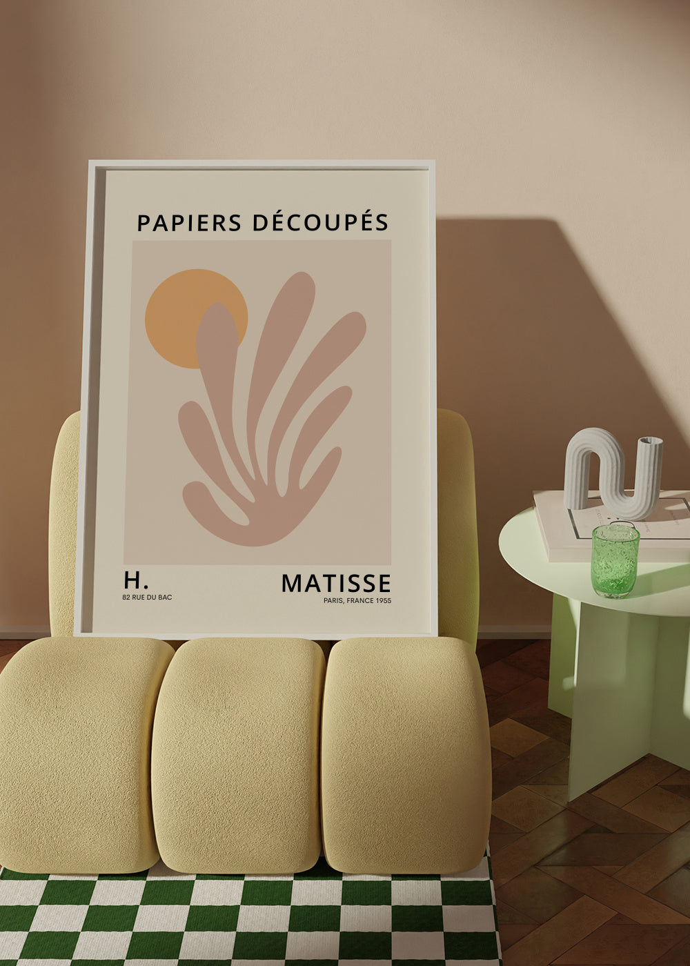 Henri Matisse papiers découpés XI - Framed poster in an interior