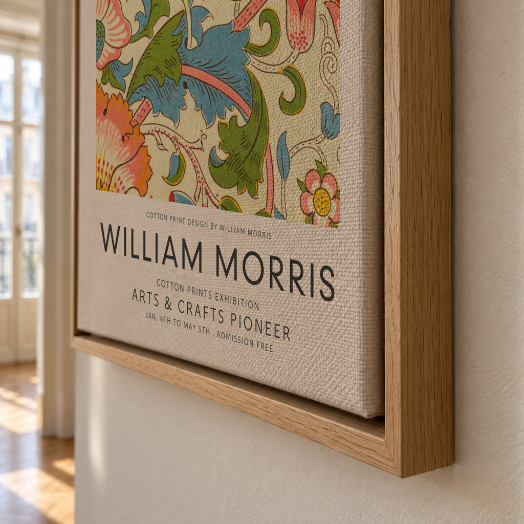 William Morris pattern I - Framed canvas detail