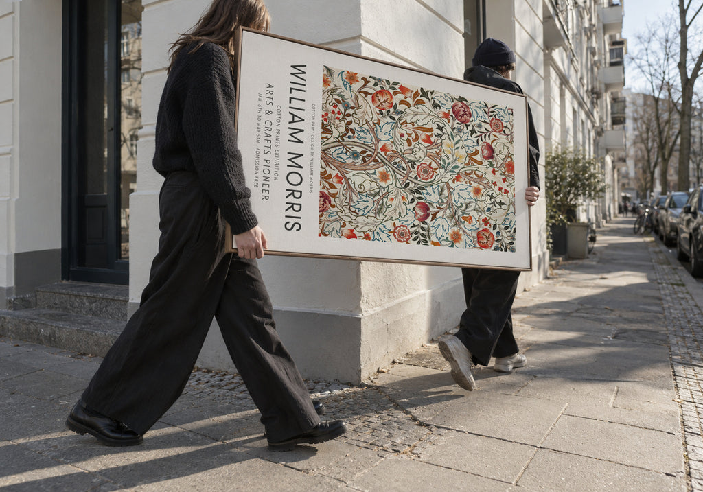 William Morris pattern III - Framed canvas in an interior
